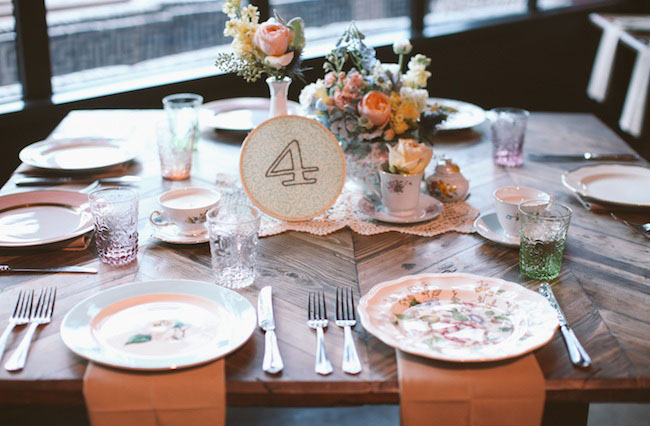 embroidered hoop table numbers