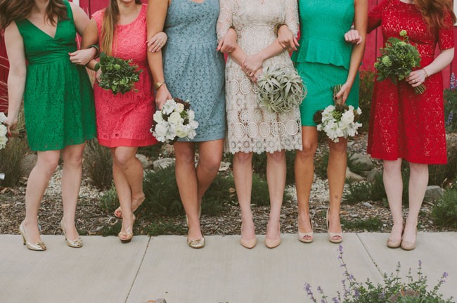 mismatched bridesmaids 