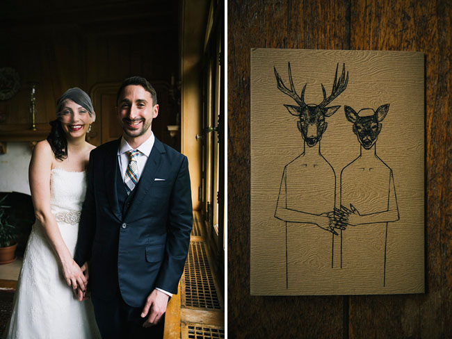deer wedding illustration