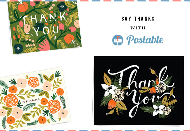 Postable Thank You Cards