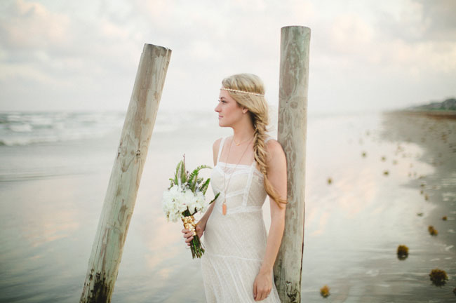 bohemian beach bride