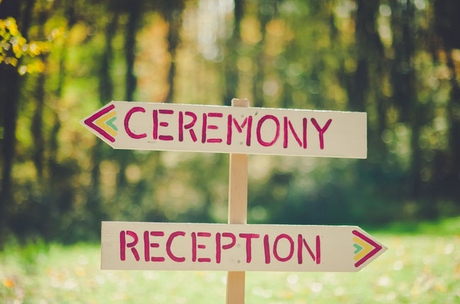 ceremony sign