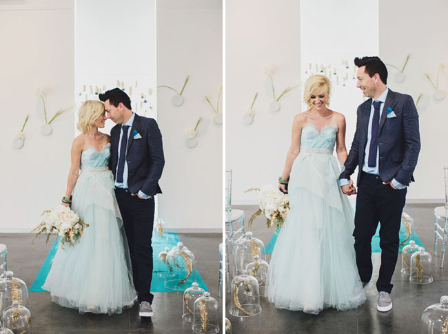 modern blue wedding