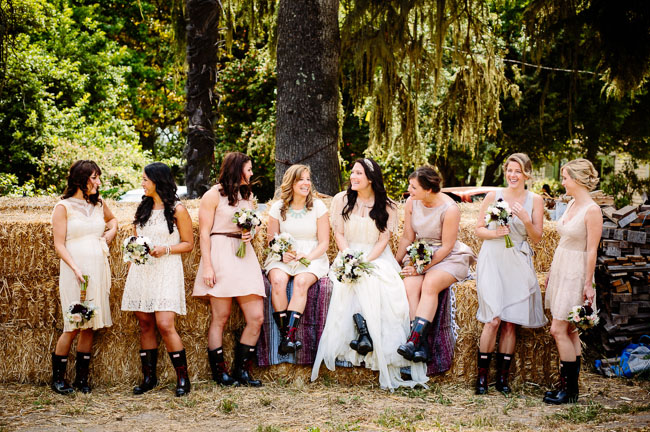 bridesmaids in boots