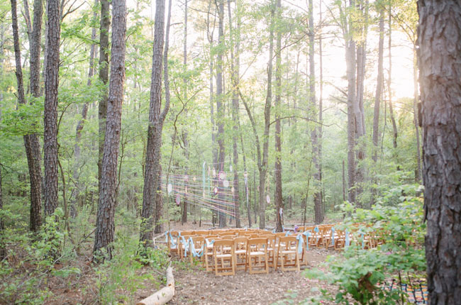wooded ceremony site