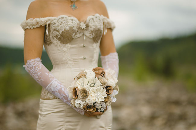 old fashioned wedding dress