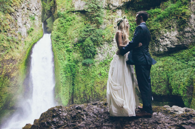 waterfall elopement