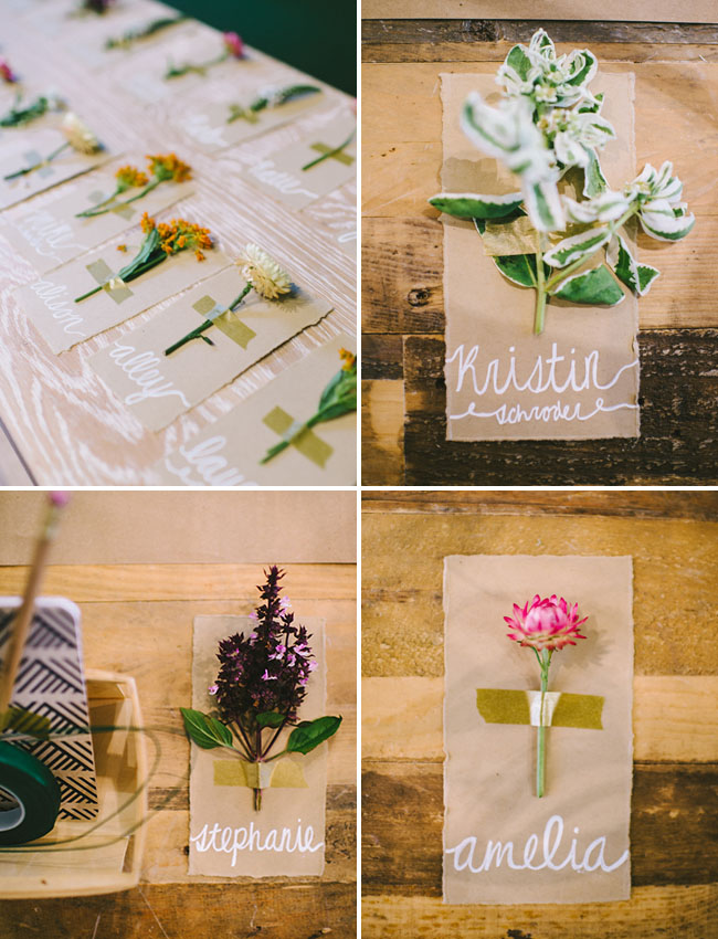 flower place cards