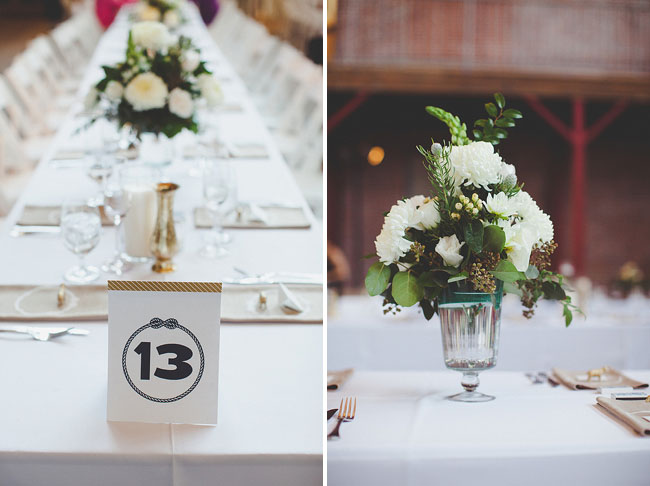 black and white table number