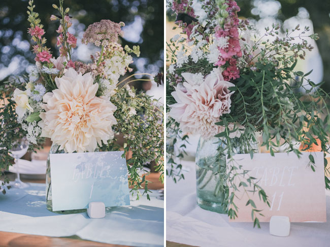 ombre table numbers