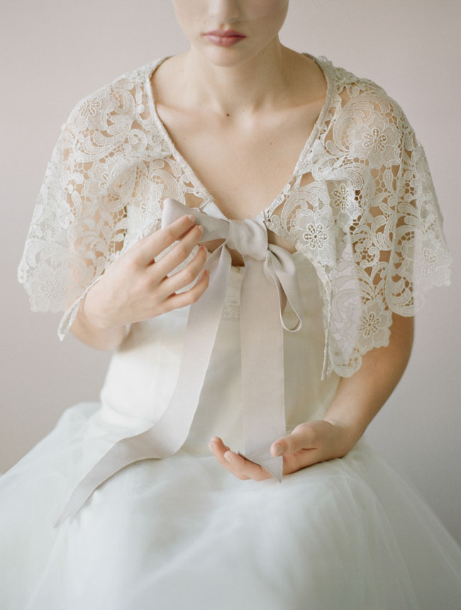 lace bridal cape