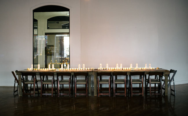 candlelit table