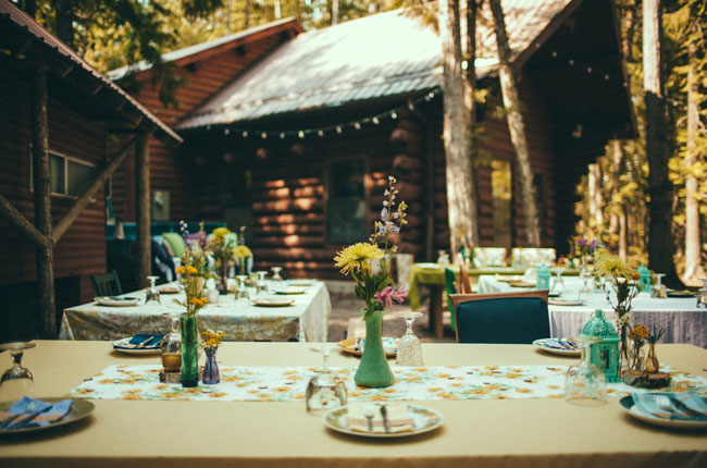 woodland wedding reception