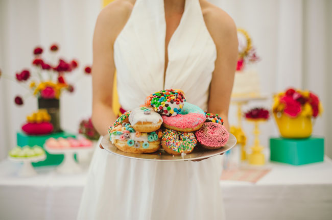 bright colorful donuts