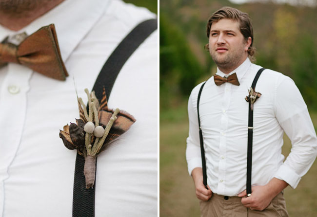 rustic fall boutonniere