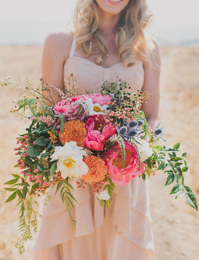 whimsical pink peony bouquet