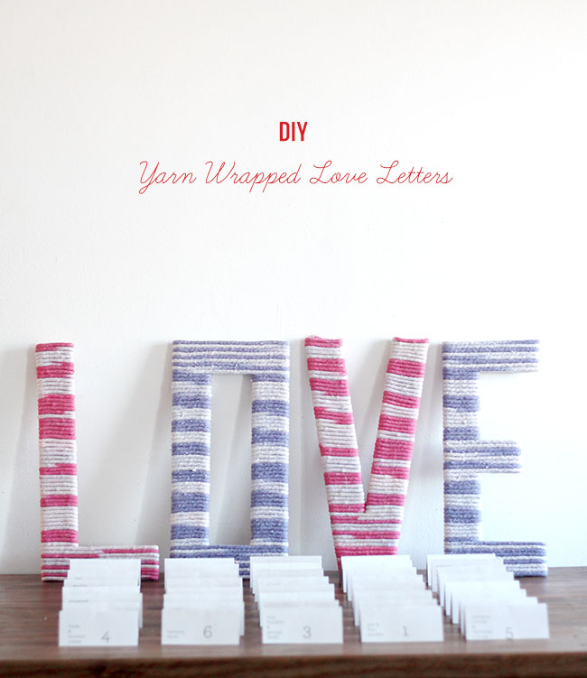 DIY Yarn Wrapped LOVE Letters