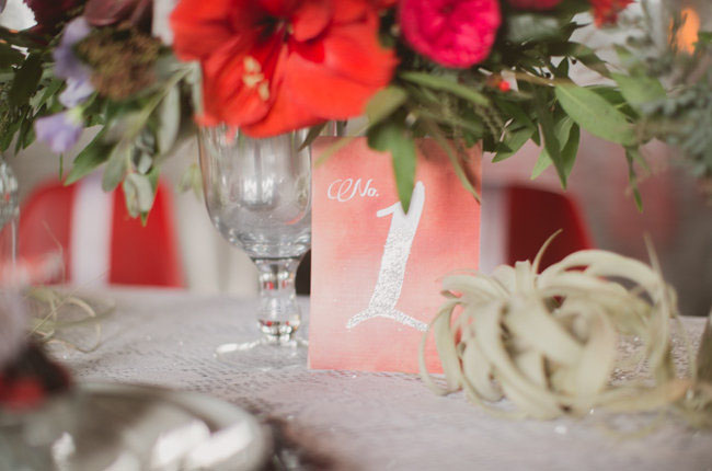 red table numbers