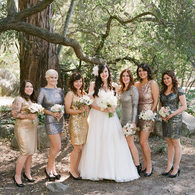 sparkly bridesmaids