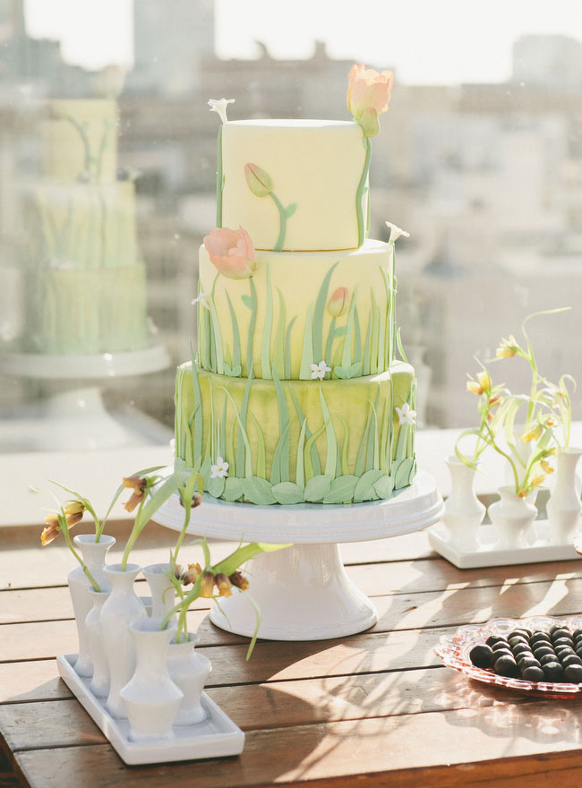 meadow inspired cake