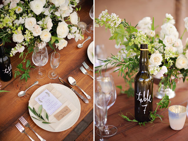 bottle table numbers