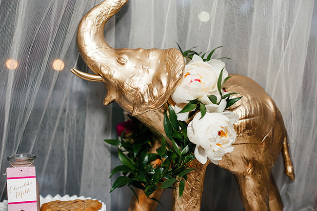 gold painted elephant
