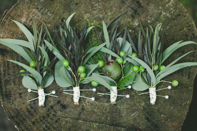green boutonnieres
