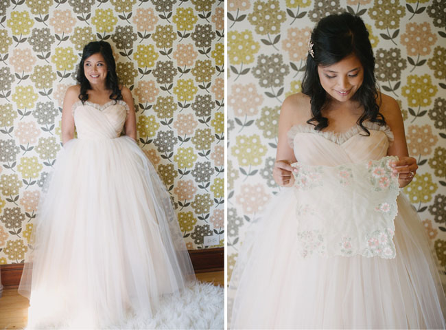 pastel wedding dress