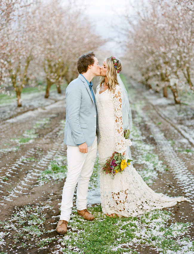 almond orchard wedding