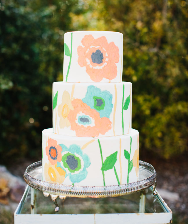 floral cake orange grove inspiration