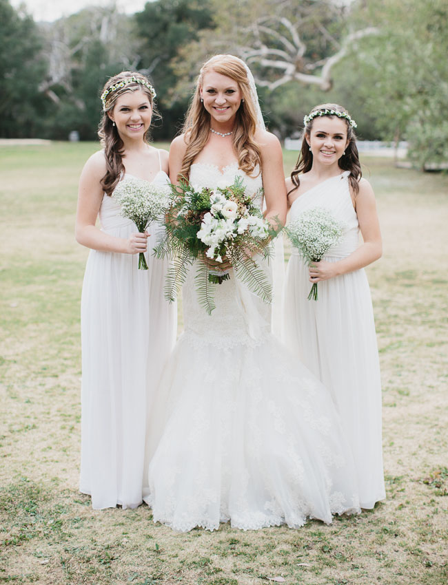 white dress jr bridesmaids