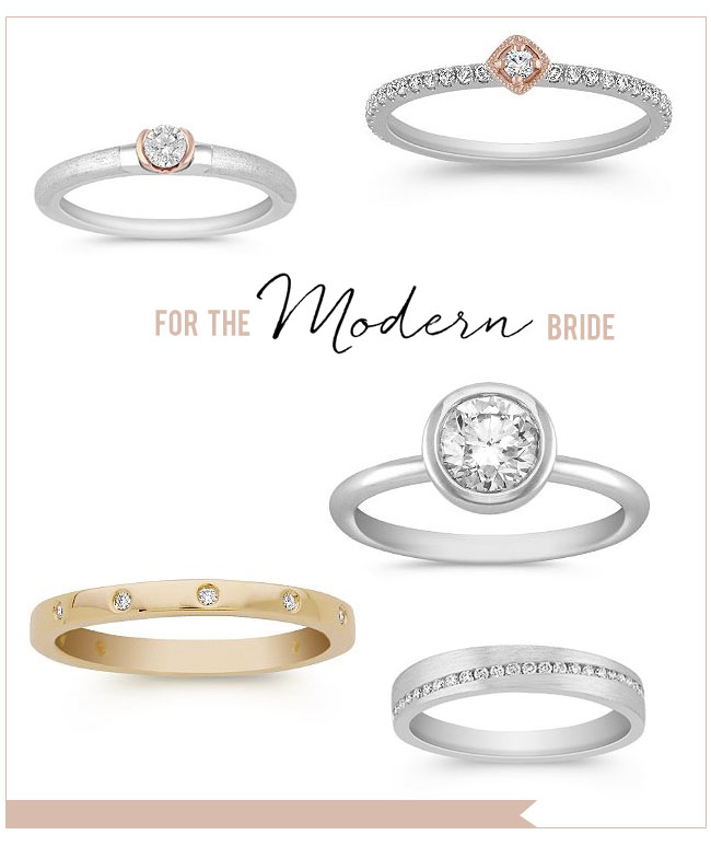 Modern Wedding Rings from Shane Co.