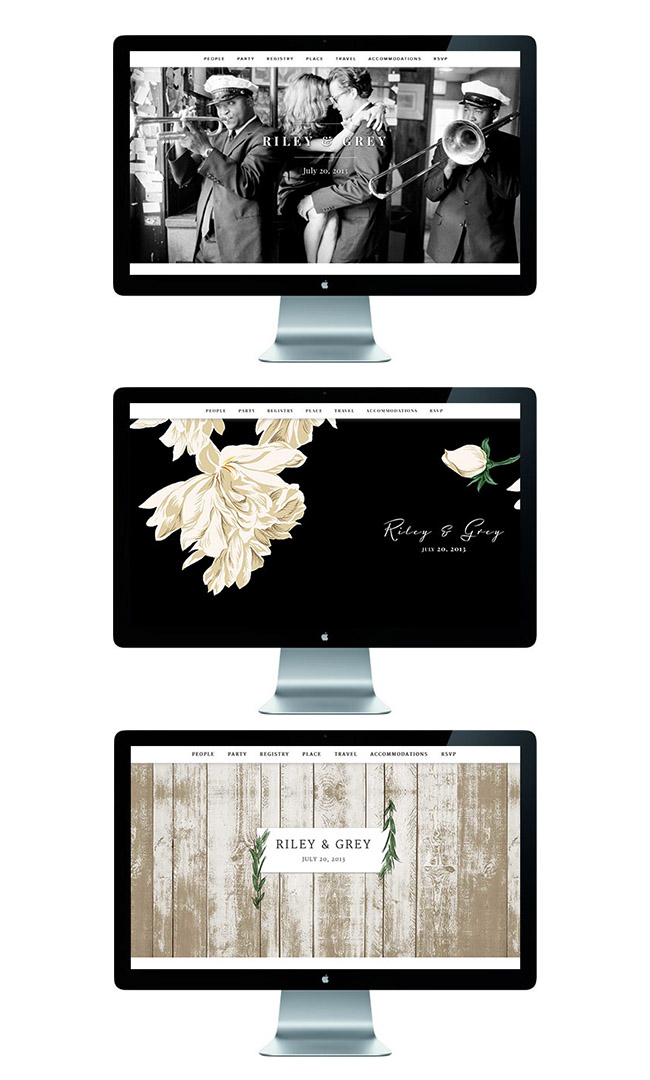 Riley & Grey wedding websites