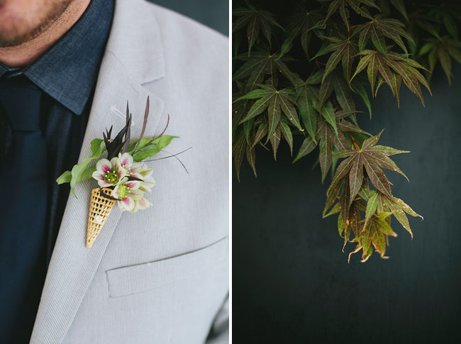 botany inspired boutonniere