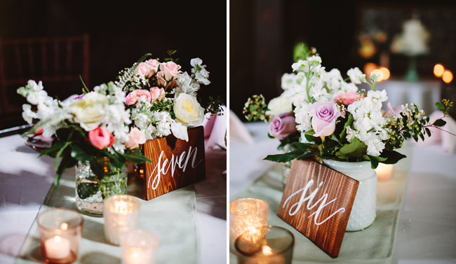 wooden calligraphy table numbers