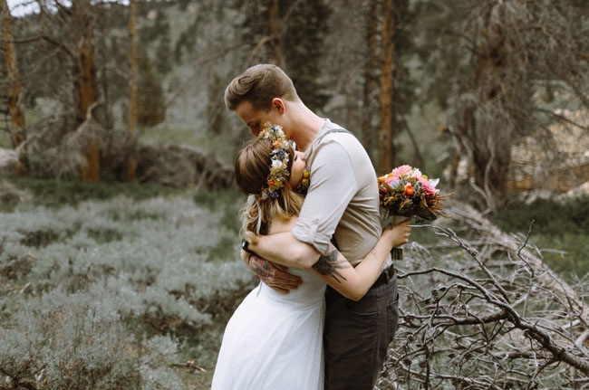 mountain bride and groom