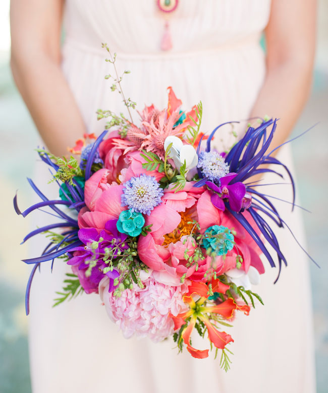 super bright and colorful bouquet