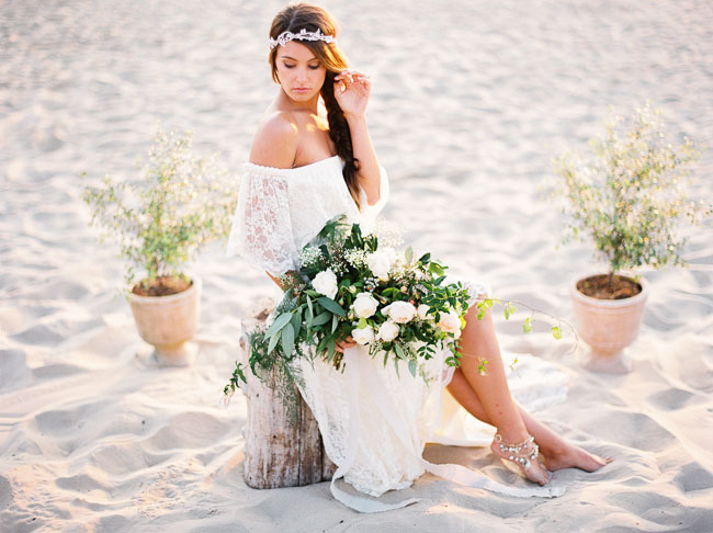 boho beach bridal inspiration