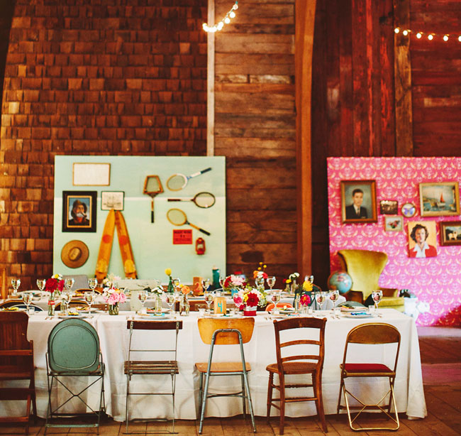 wes anderson styled reception
