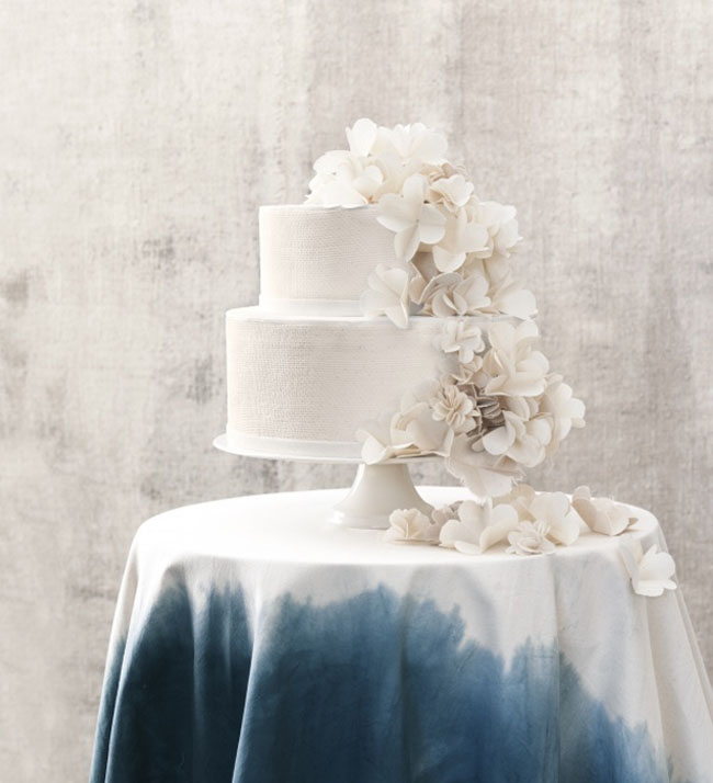 white cake ombre tablecloth