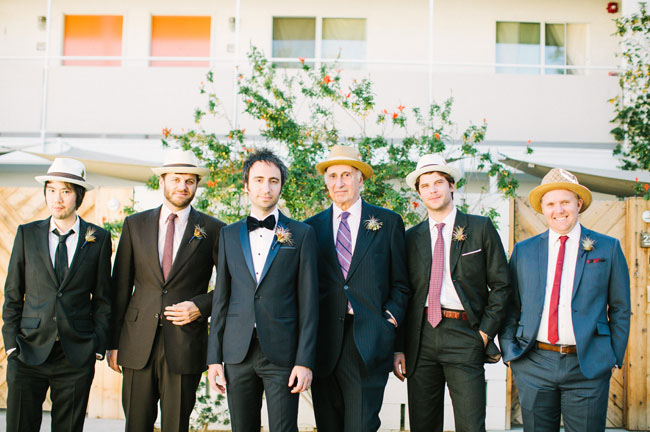 groomsmen wearing hats