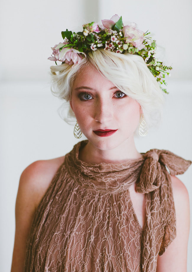 flower crown bridesmaid