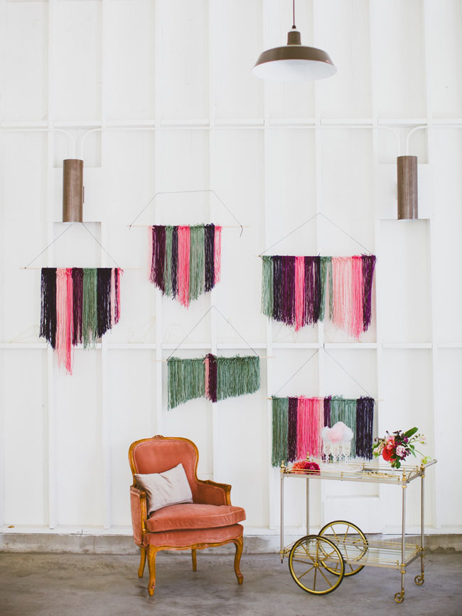 yarn hanging backdrop