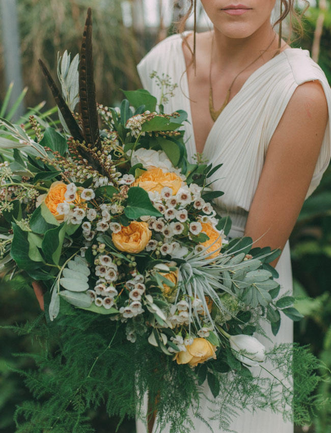 whimsical greenhouse bouquet