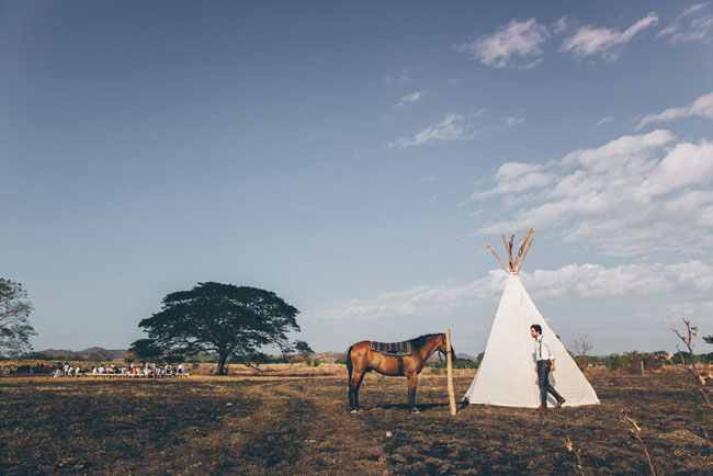 tipi and horse