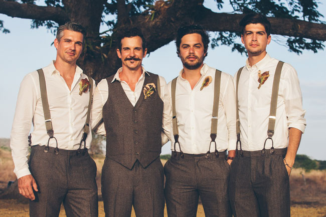 groomsmen with suspenders