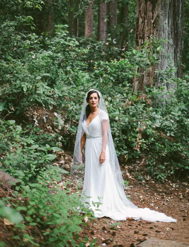 bride in the woods