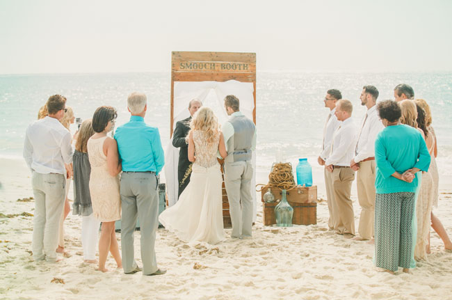 shipwrecked ceremony on the beach