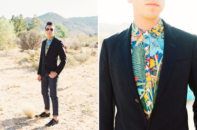 tropical button up and suit