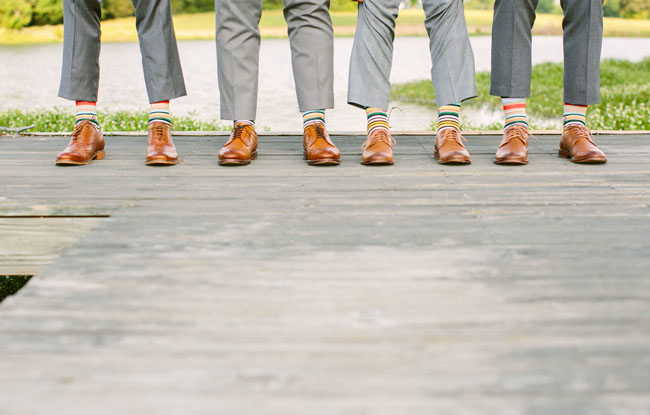 striped groomsmen socks